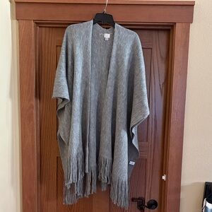 a new day Light Gray Fringe Wrap